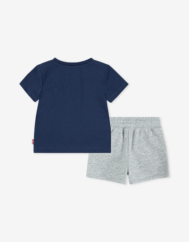 Baby Boys Batwing T-Shirt and Shorts Set in Navy