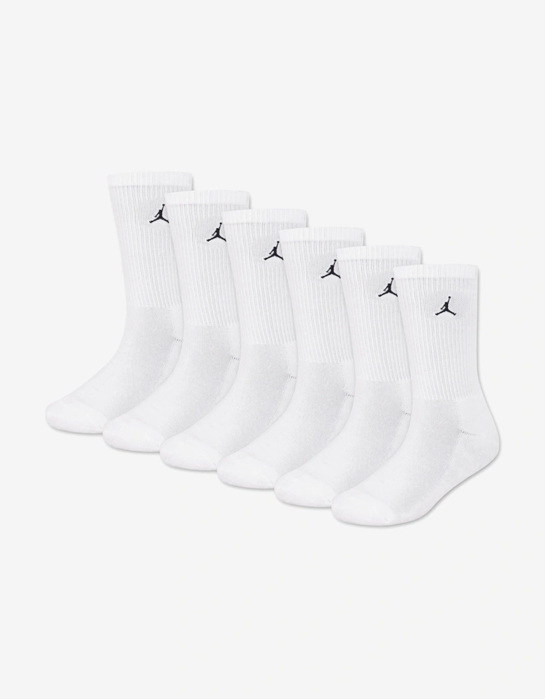 Jordan Kids Everyday Essentials 6 Pack Socks Set in White