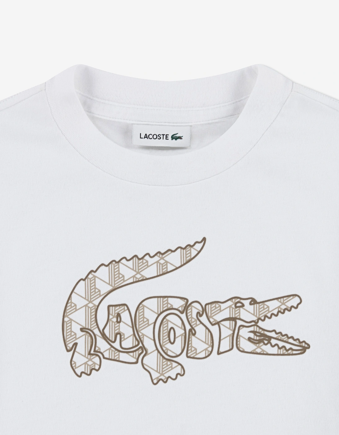 Girls Monogram T-Shirt in White