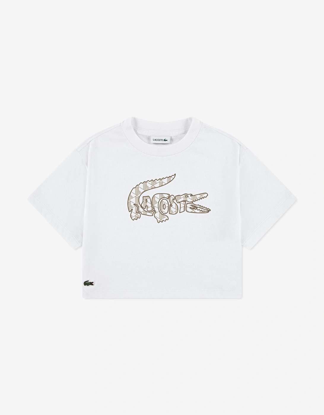 Girls Monogram T-Shirt in White, 5 of 4