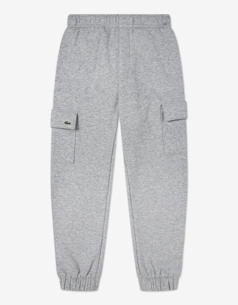 Boys Cargo Fleece Joggers in Grey