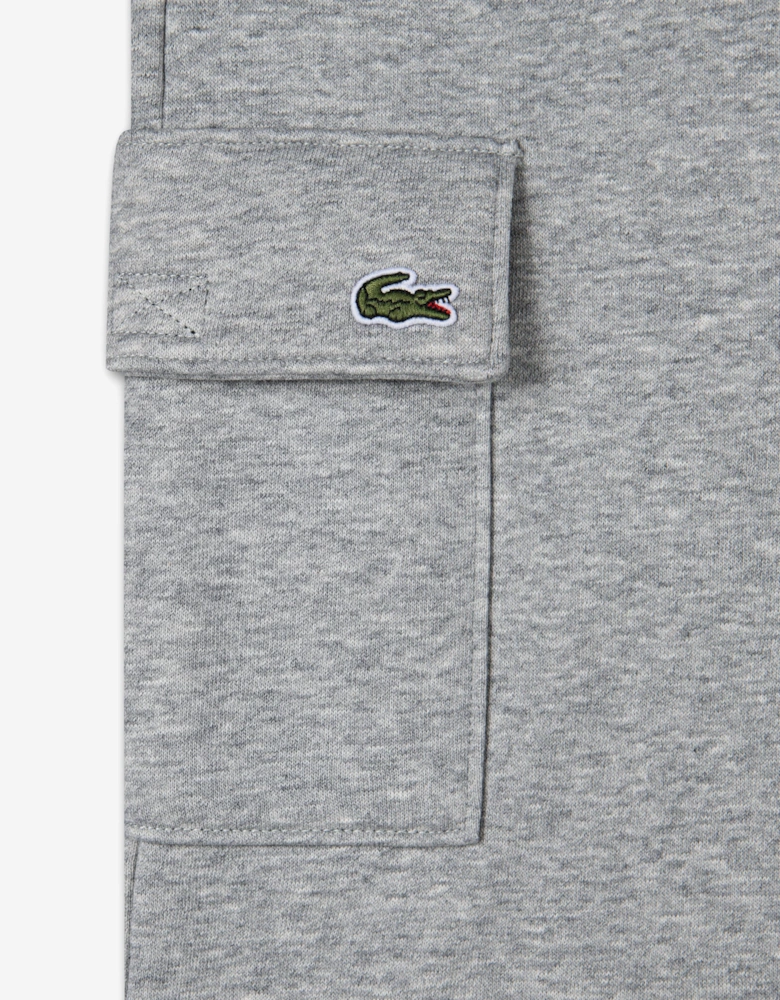 Boys Cargo Fleece Joggers in Grey