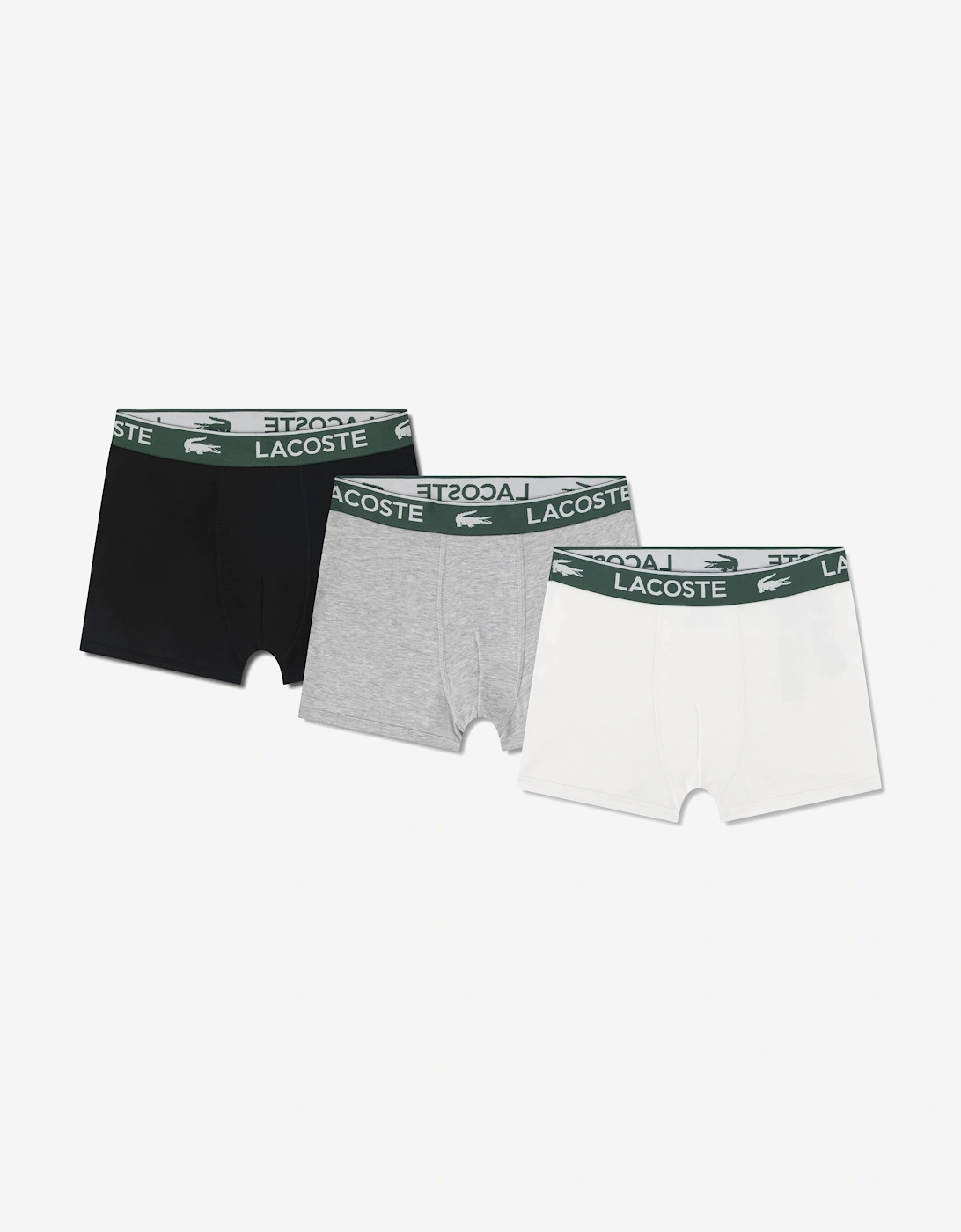 Boys 3 Pack Solid Boxer Shorts Set in White, 4 of 3