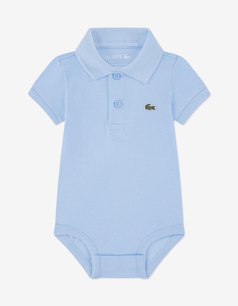 Baby Boys Pique Bodysuit in Blue
