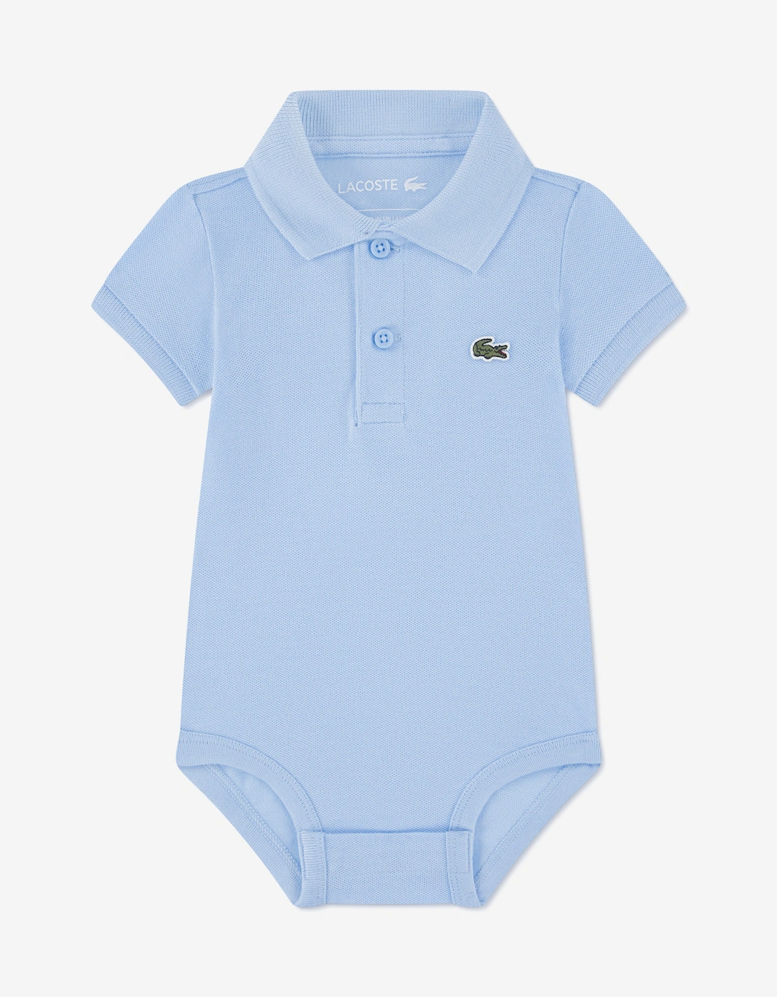 Baby Boys Pique Bodysuit in Blue, 5 of 4