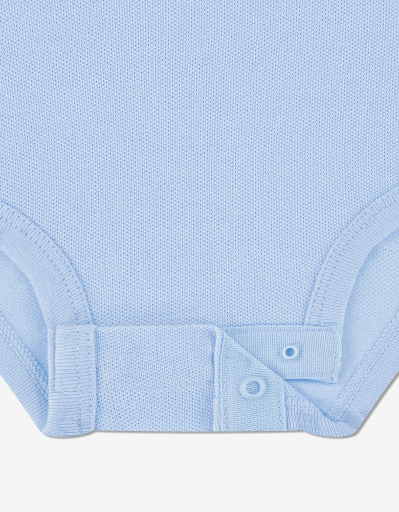 Baby Boys Pique Bodysuit in Blue