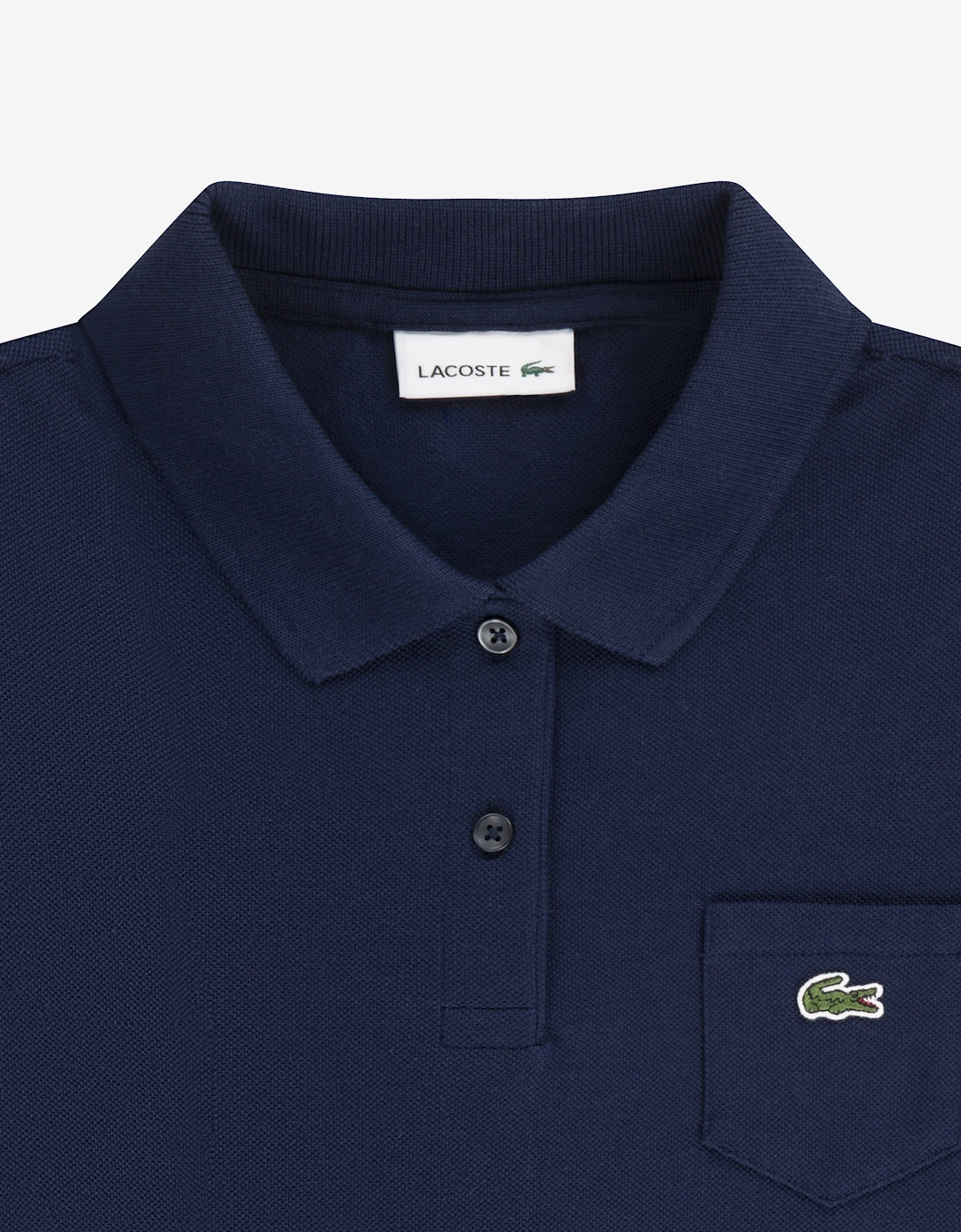 Girls Pique Polo Dress in Navy