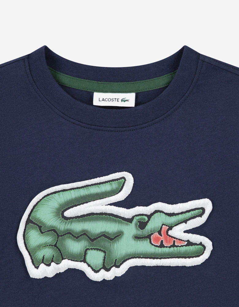 Boys Logo T-Shirt in Navy