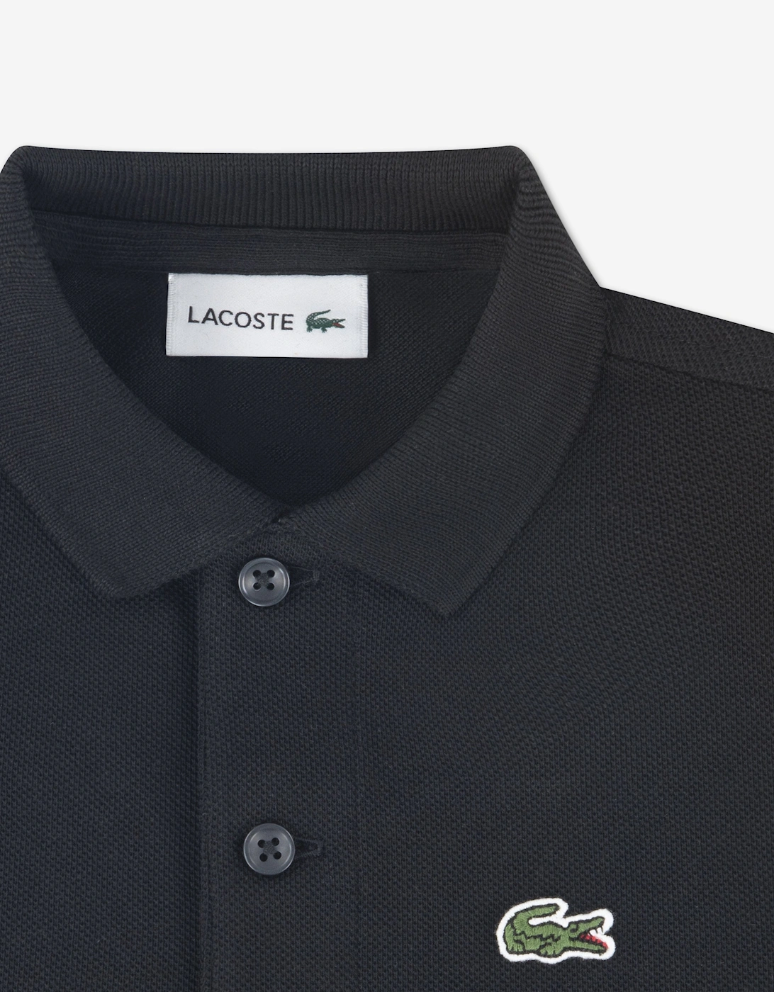 Boys Pique Polo Shirt in Black