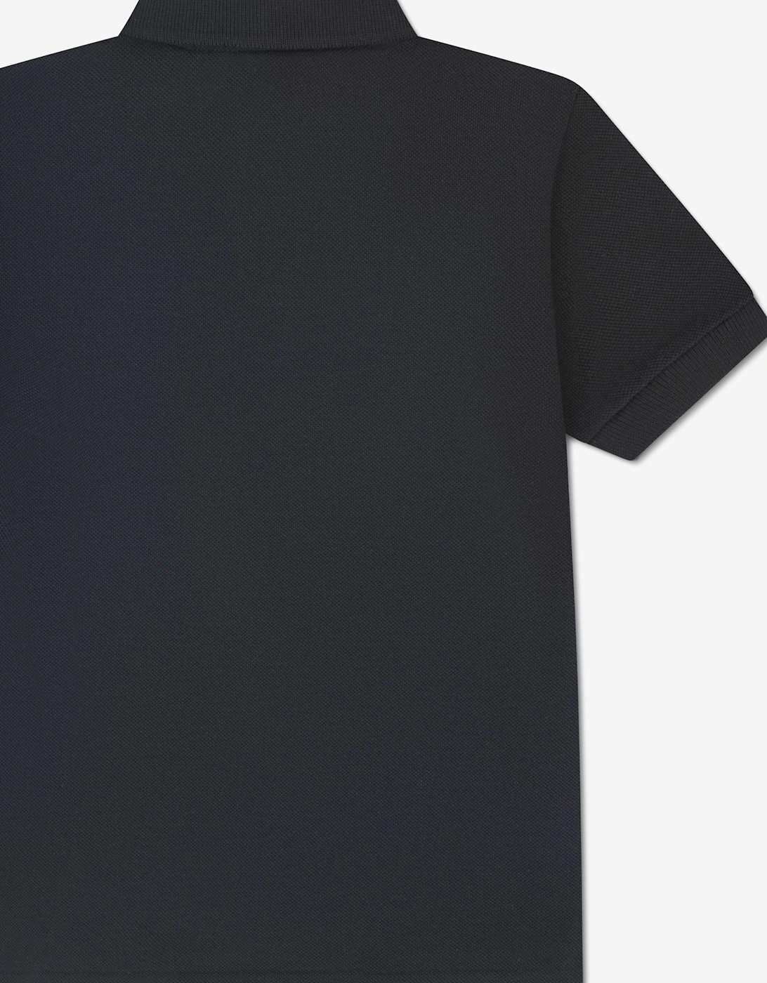 Boys Pique Polo Shirt in Black