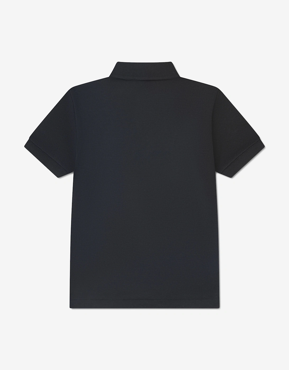 Boys Pique Polo Shirt in Black
