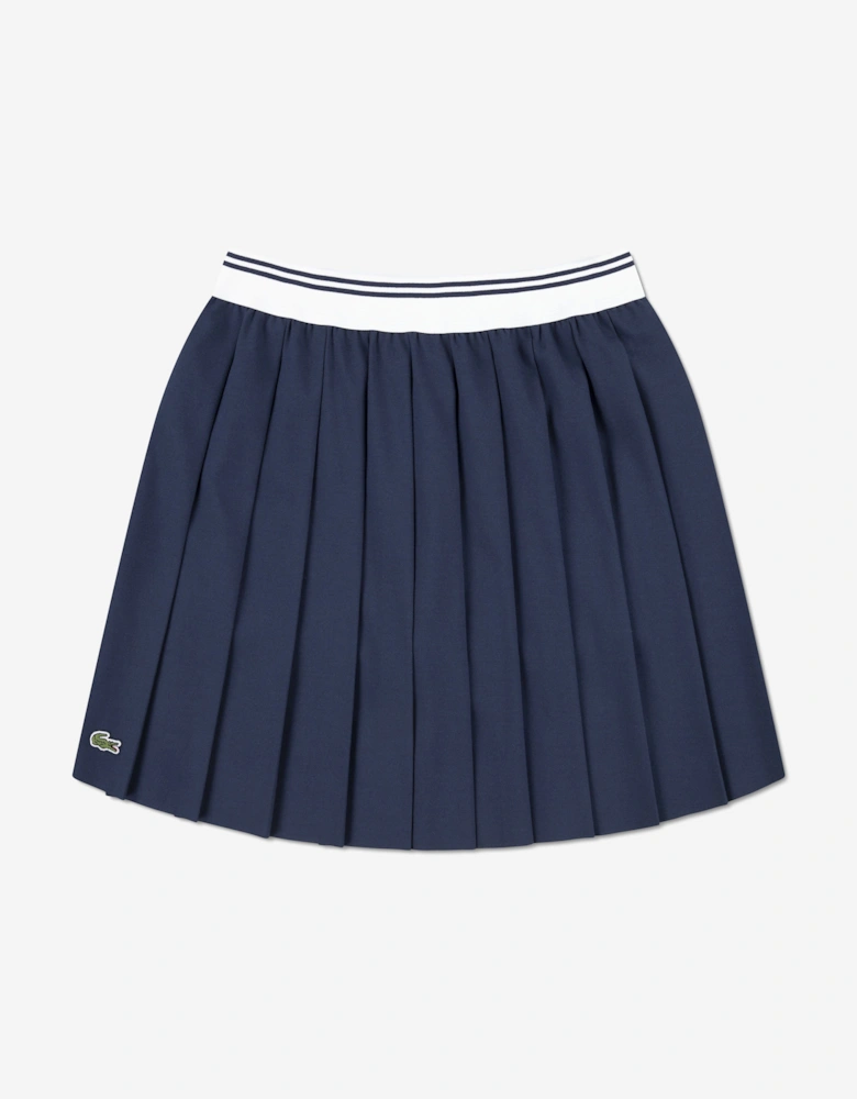Girls Pleated Skirt in Navy