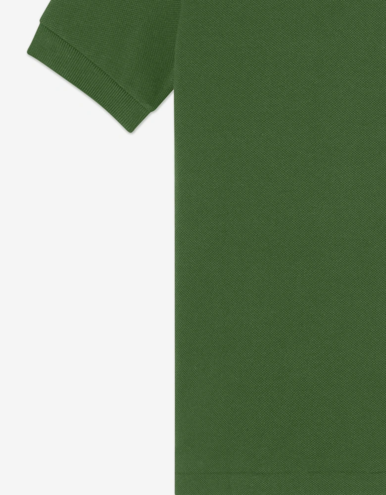 Boys Pique Polo Shirt in Green