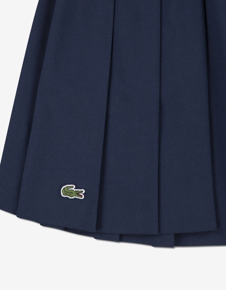 Girls Pleated Skirt in Navy