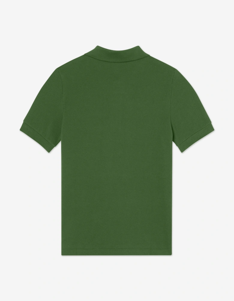 Boys Pique Polo Shirt in Green