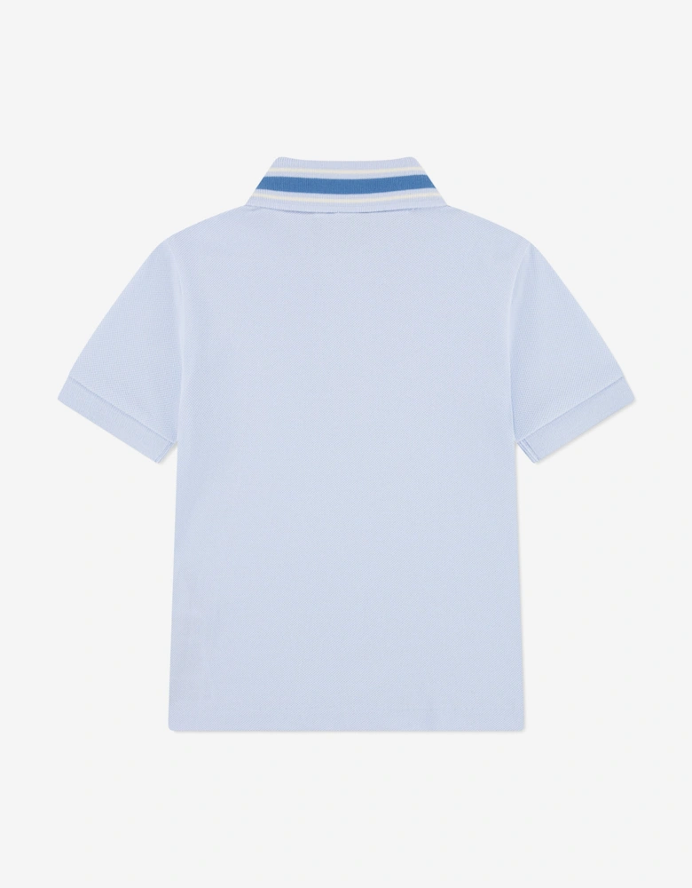 Boys Petit Pique Polo Shirt in Blue