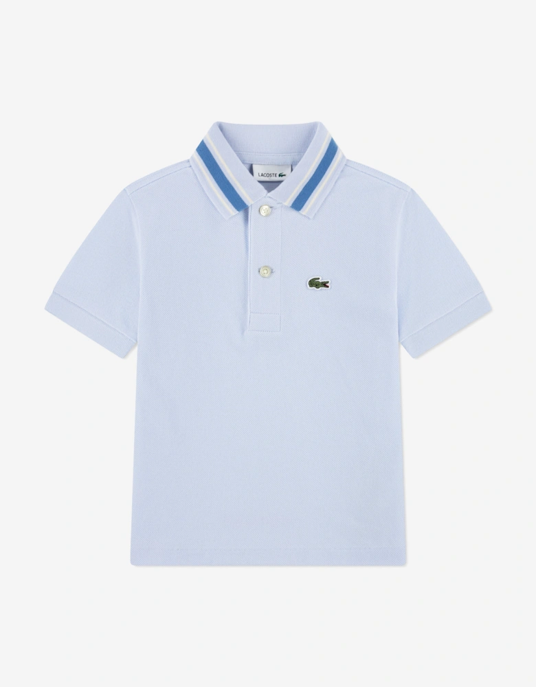 Boys Petit Pique Polo Shirt in Blue