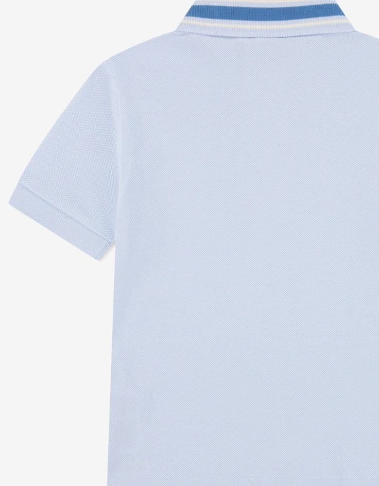 Boys Petit Pique Polo Shirt in Blue