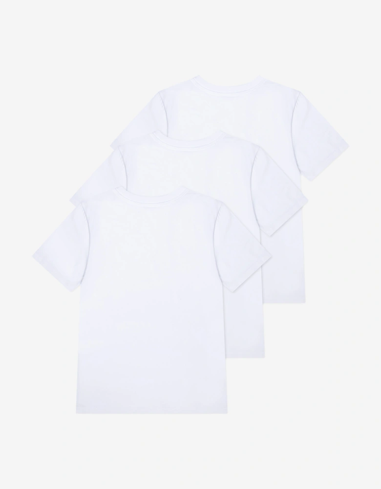 Boys 3 Pack Cotton T-Shirt Set in White