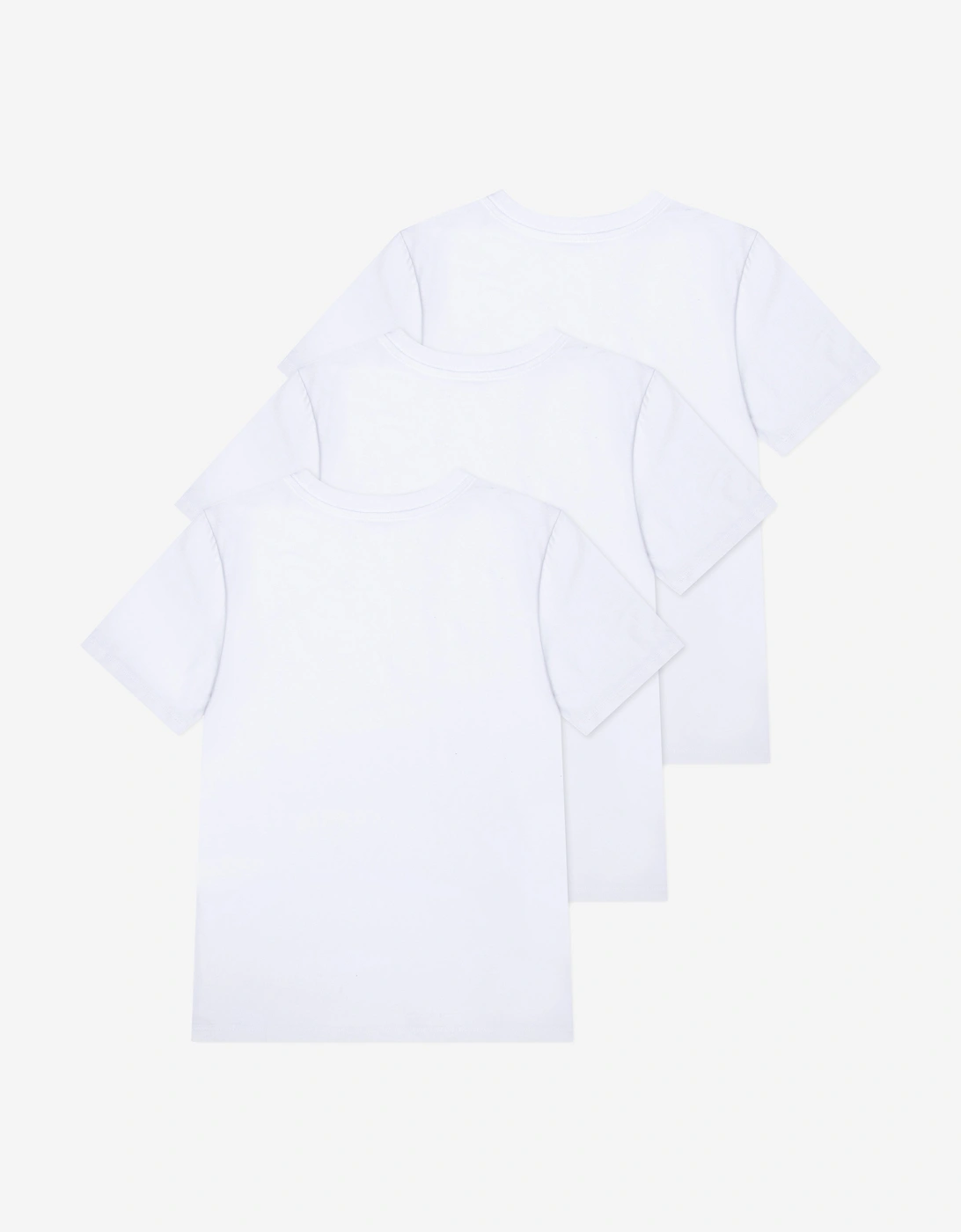Boys 3 Pack Cotton T-Shirt Set in White