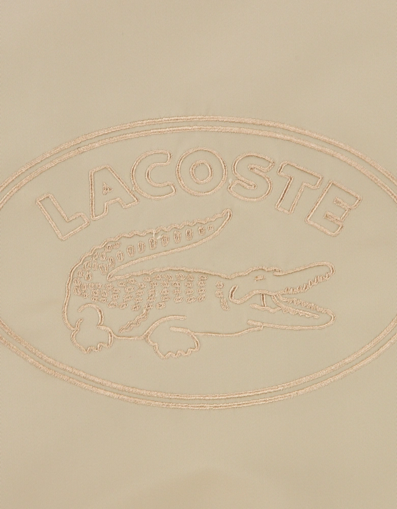 Boys Nylon Bomber Jacket in Beige