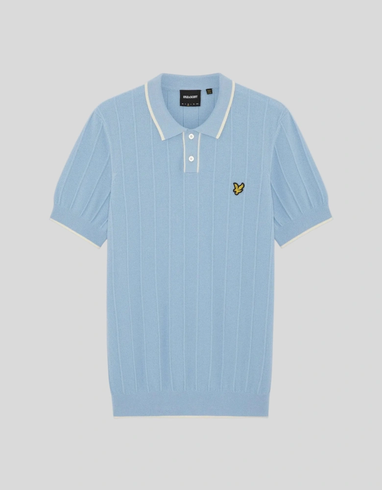 Tipped Pique Knitted Polo Shirt