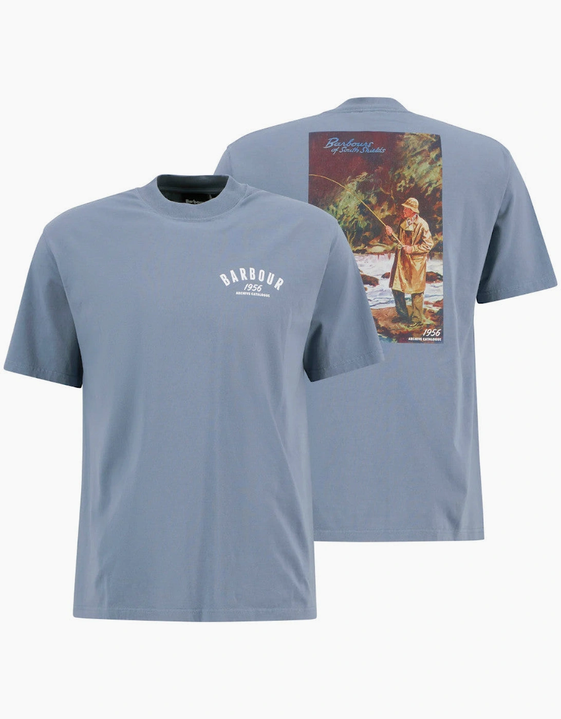 1956 Graphic OS T-Shirt BL45 Washed Blue, 4 of 3