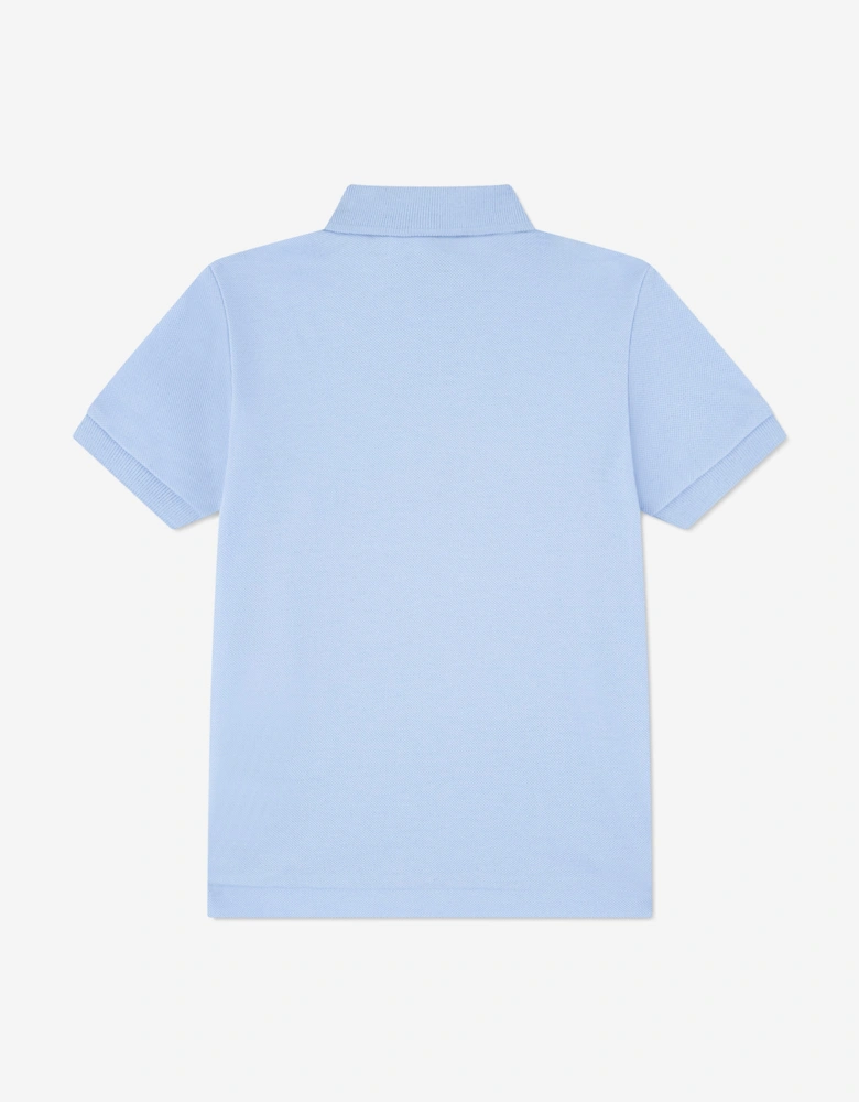 Boys Pique Polo Shirt in Blue