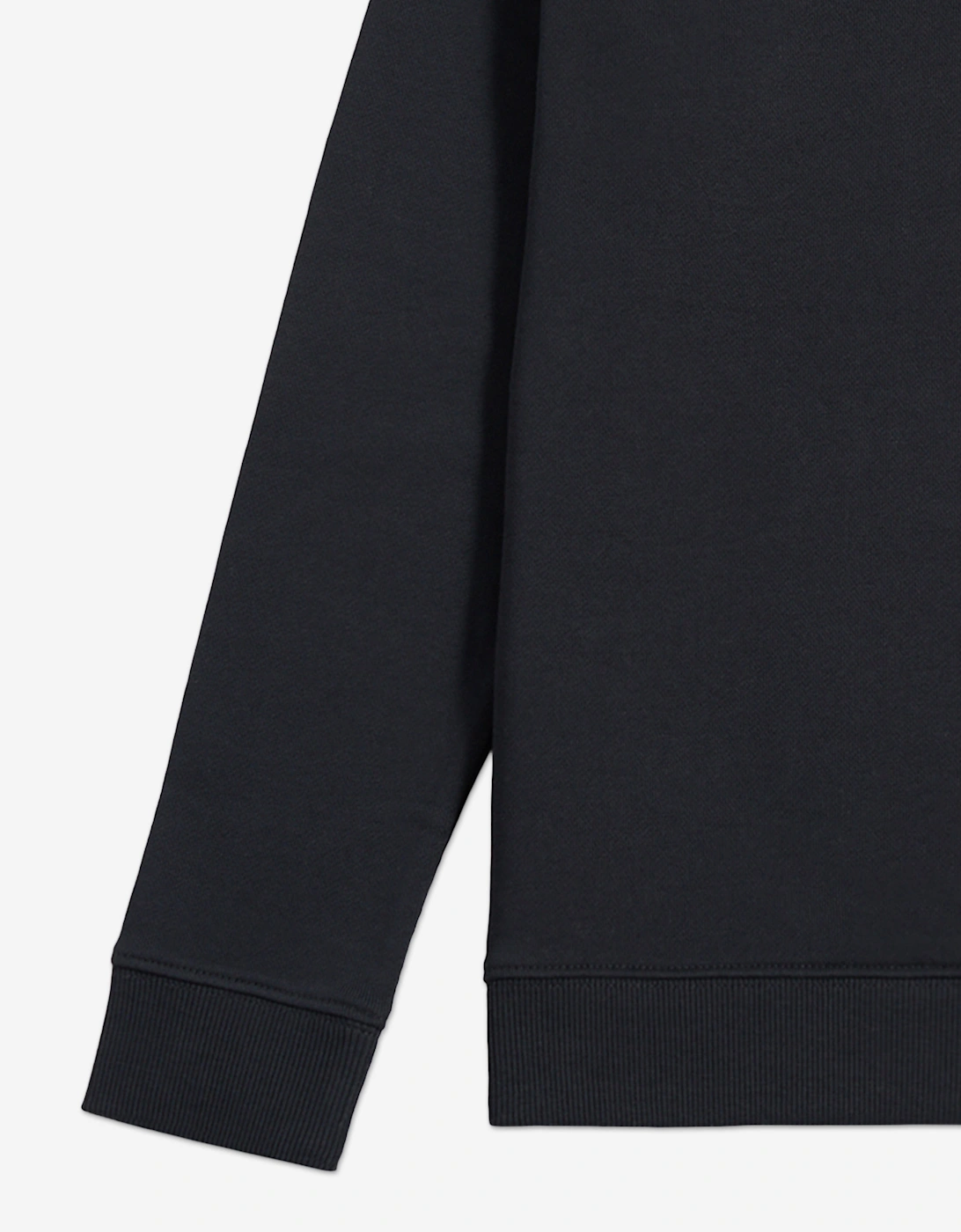 Boys Brush Back Stacked Logo Sweatshirt in Black