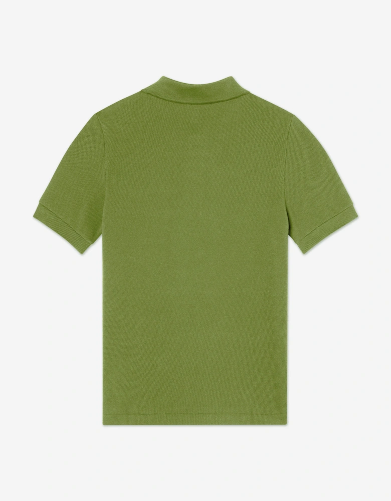 Boys Pique Polo Shirt in Green