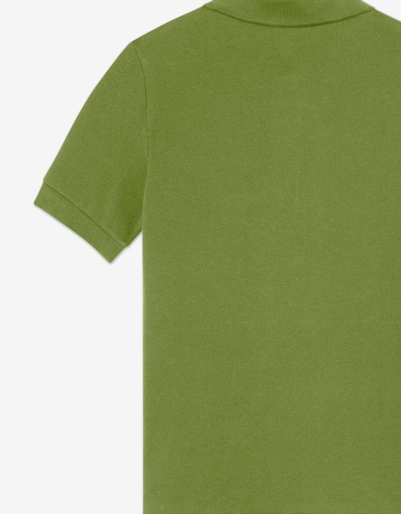 Boys Pique Polo Shirt in Green