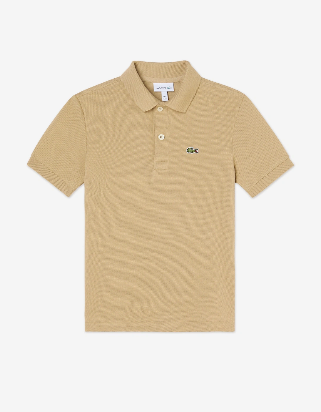 Lacoste Boys Cream 'S Pique Polo Shirt In Beige  14 Years Size 14 Yrs Kids
