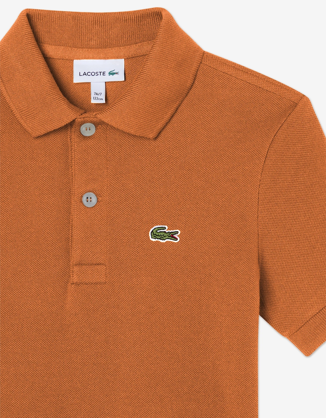Boys Pique Polo Shirt in Orange