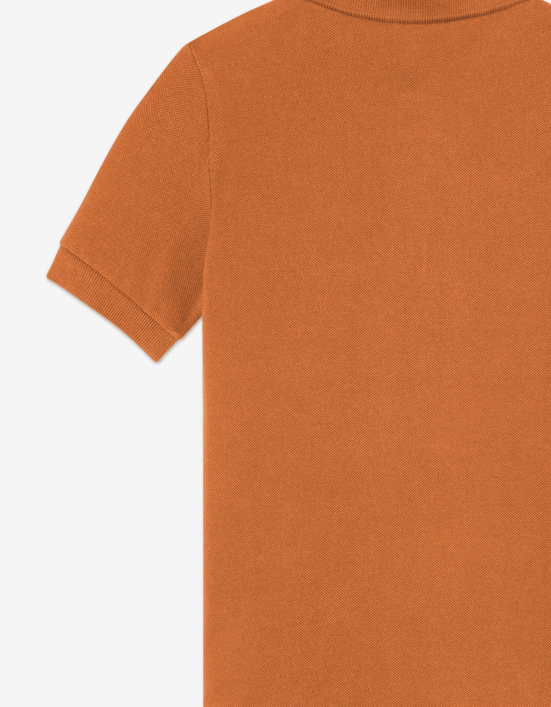 Boys Pique Polo Shirt in Orange