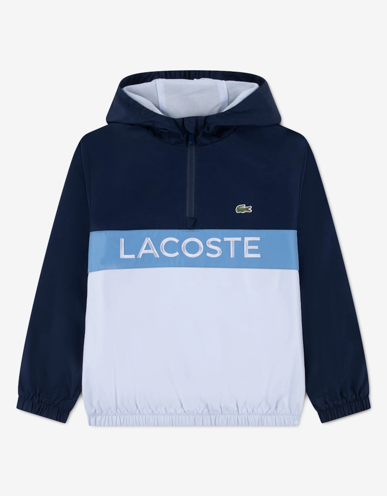 Boys Packable Pullover Jacket in Navy