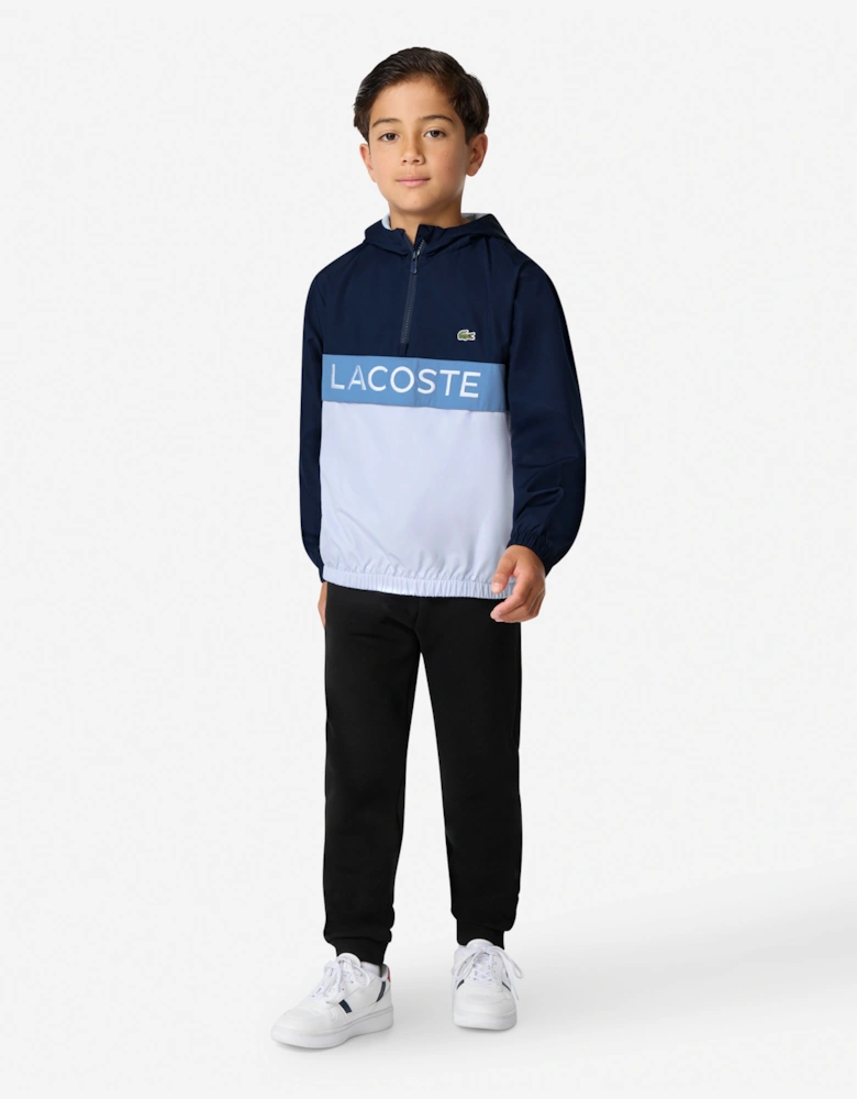 Boys Packable Pullover Jacket in Navy