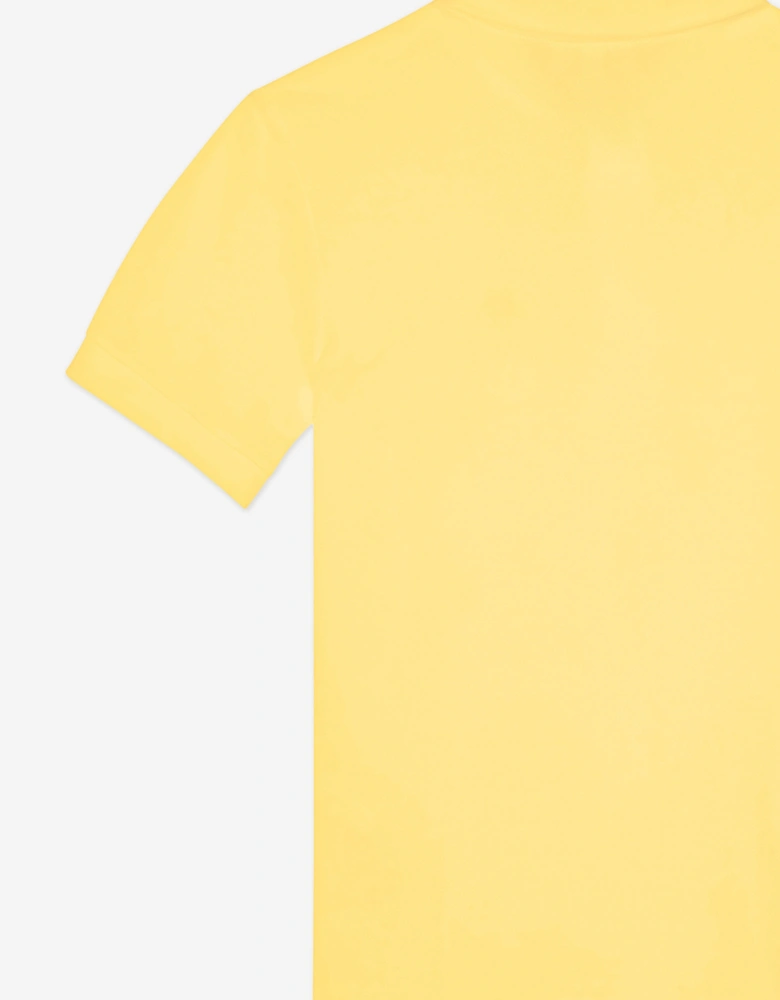 Boys Pique Polo Shirt in Yellow