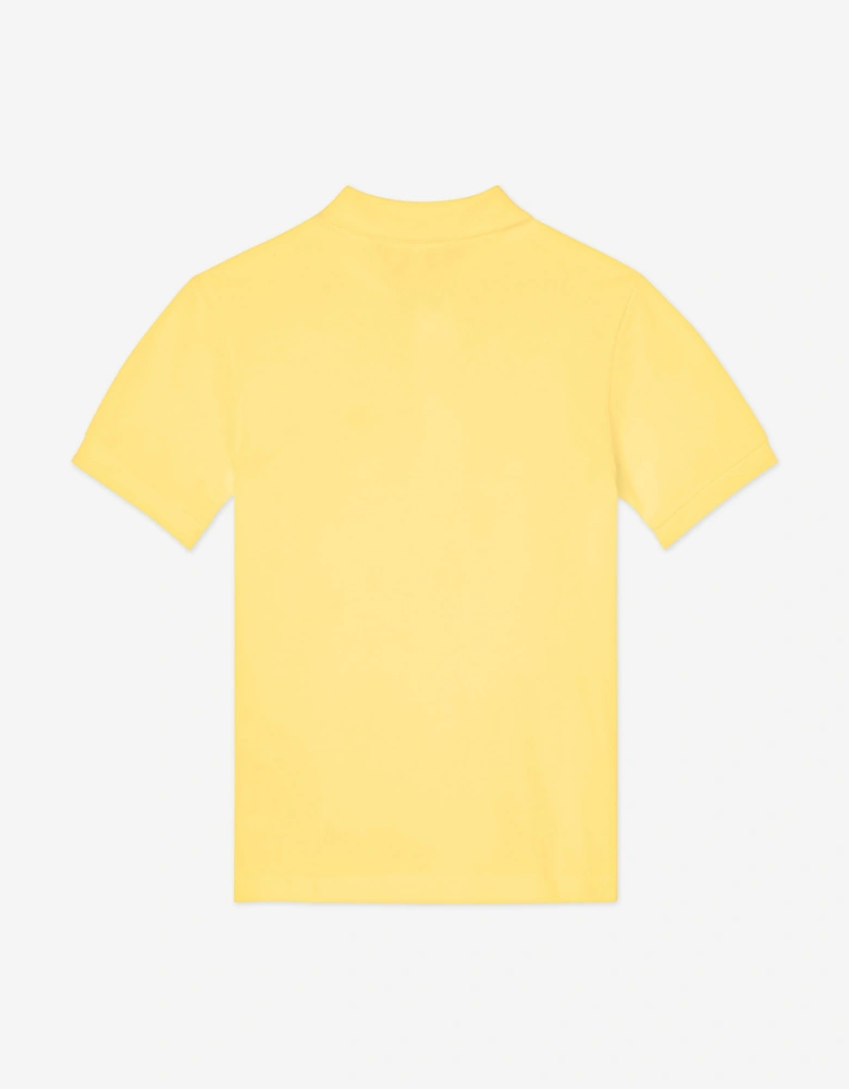Boys Pique Polo Shirt in Yellow