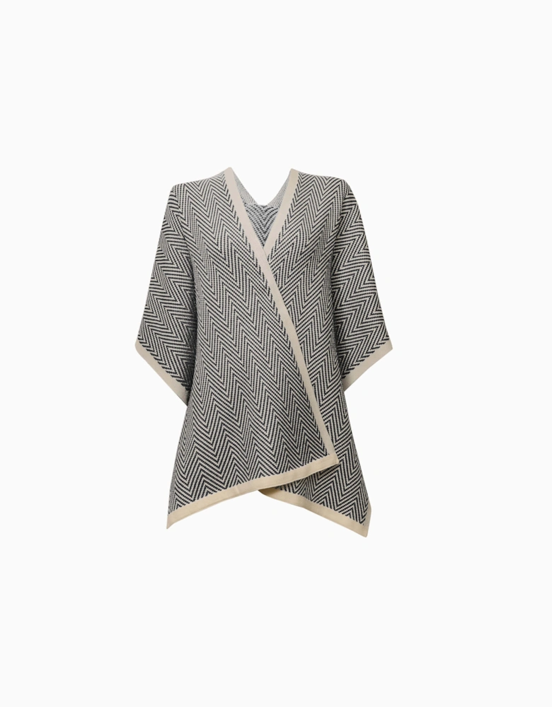 Black Chevron Knit Wrap