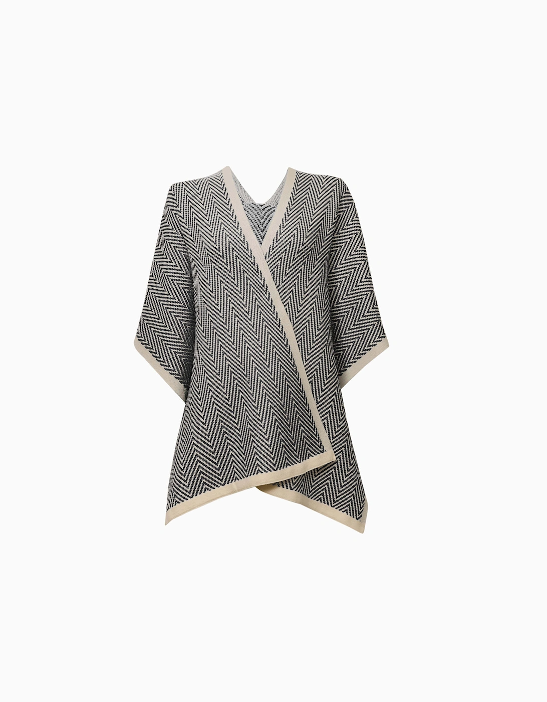 Black Chevron Knit Wrap