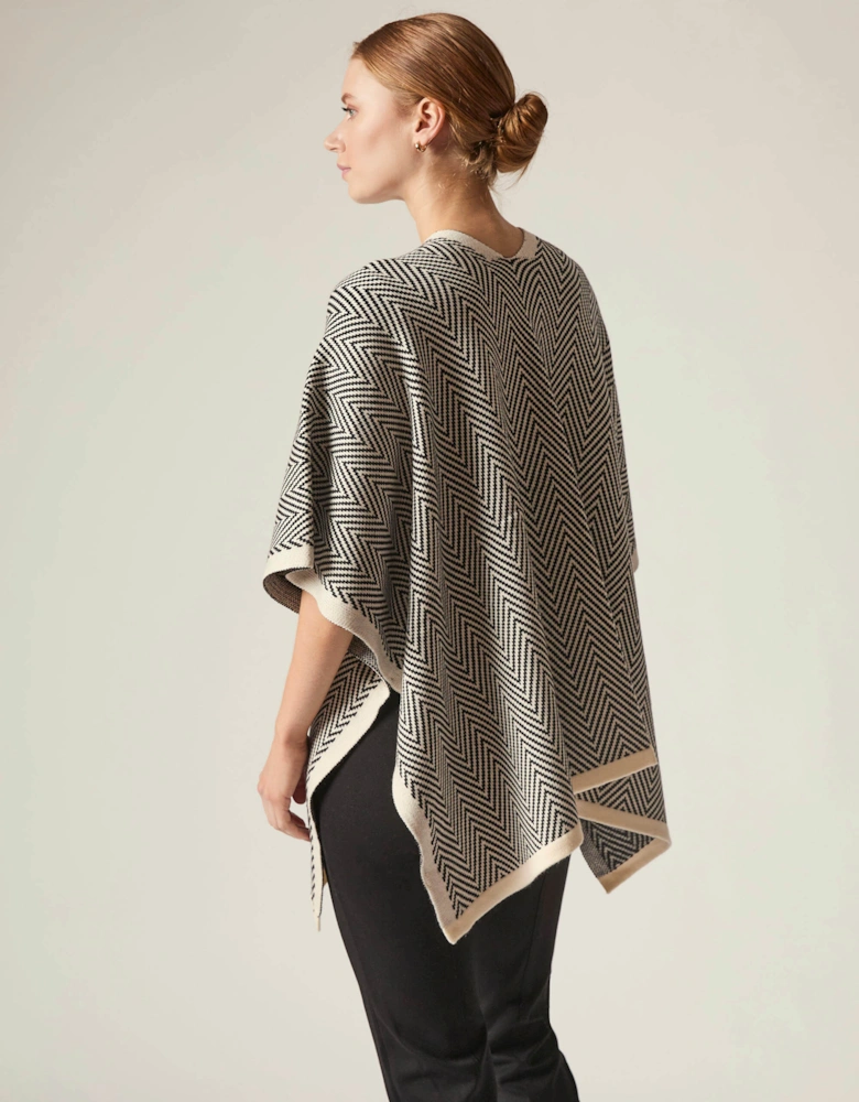 Black Chevron Knit Wrap