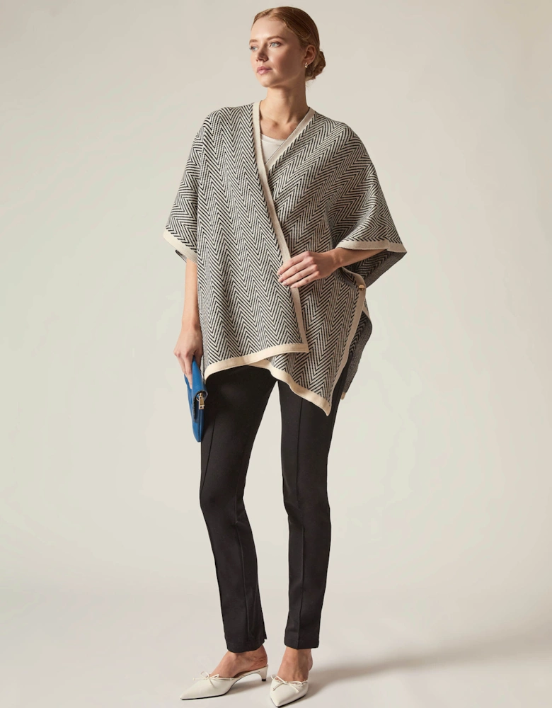 Black Chevron Knit Wrap