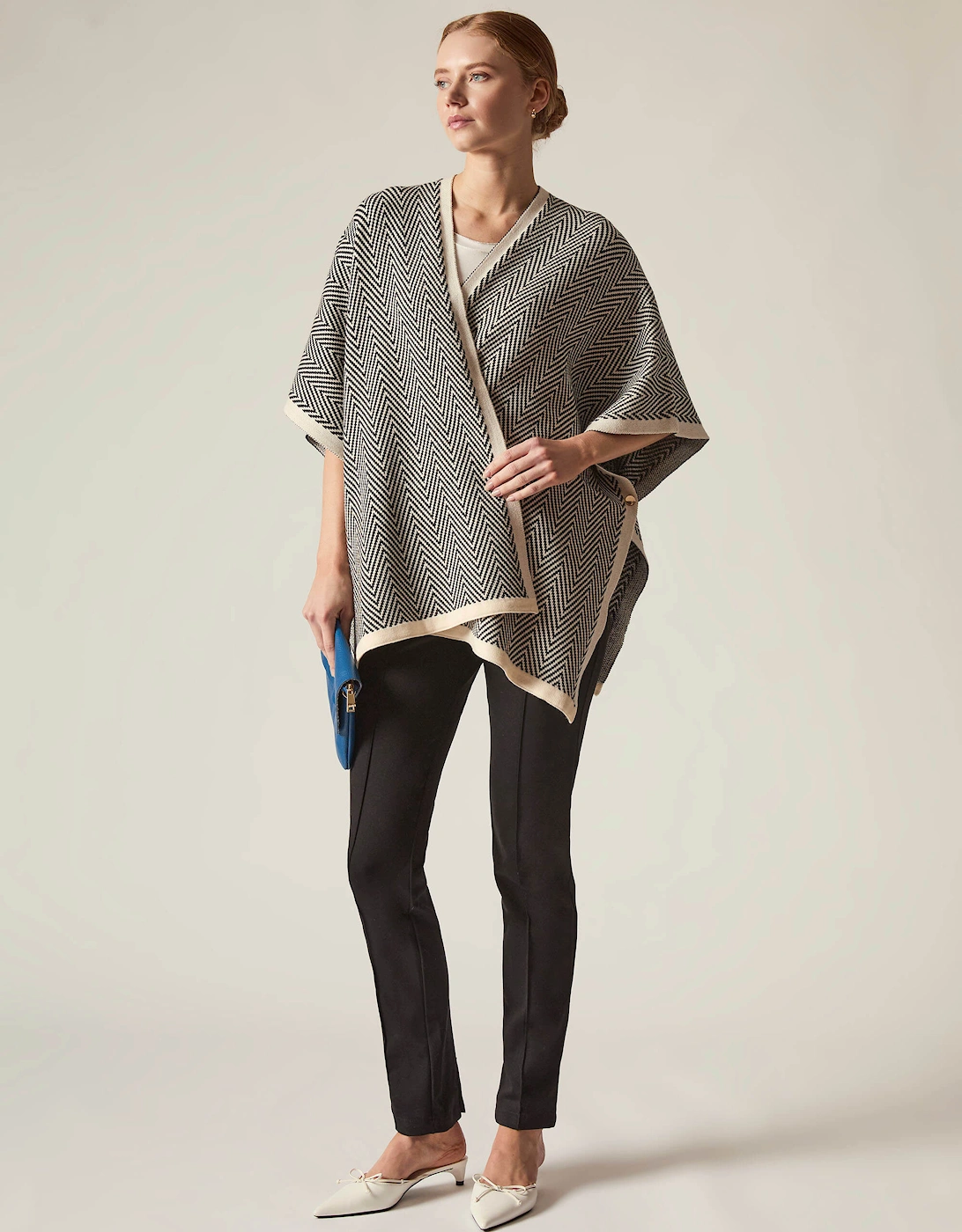 Black Chevron Knit Wrap, 6 of 5