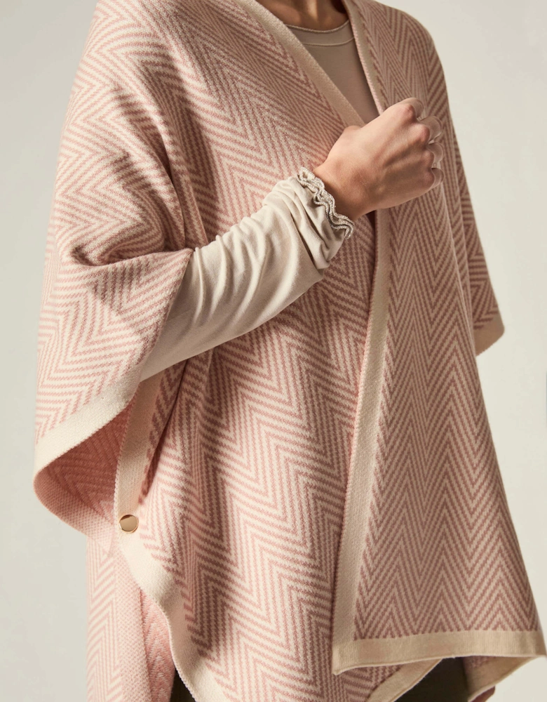 Pink Chevron Knit Wrap
