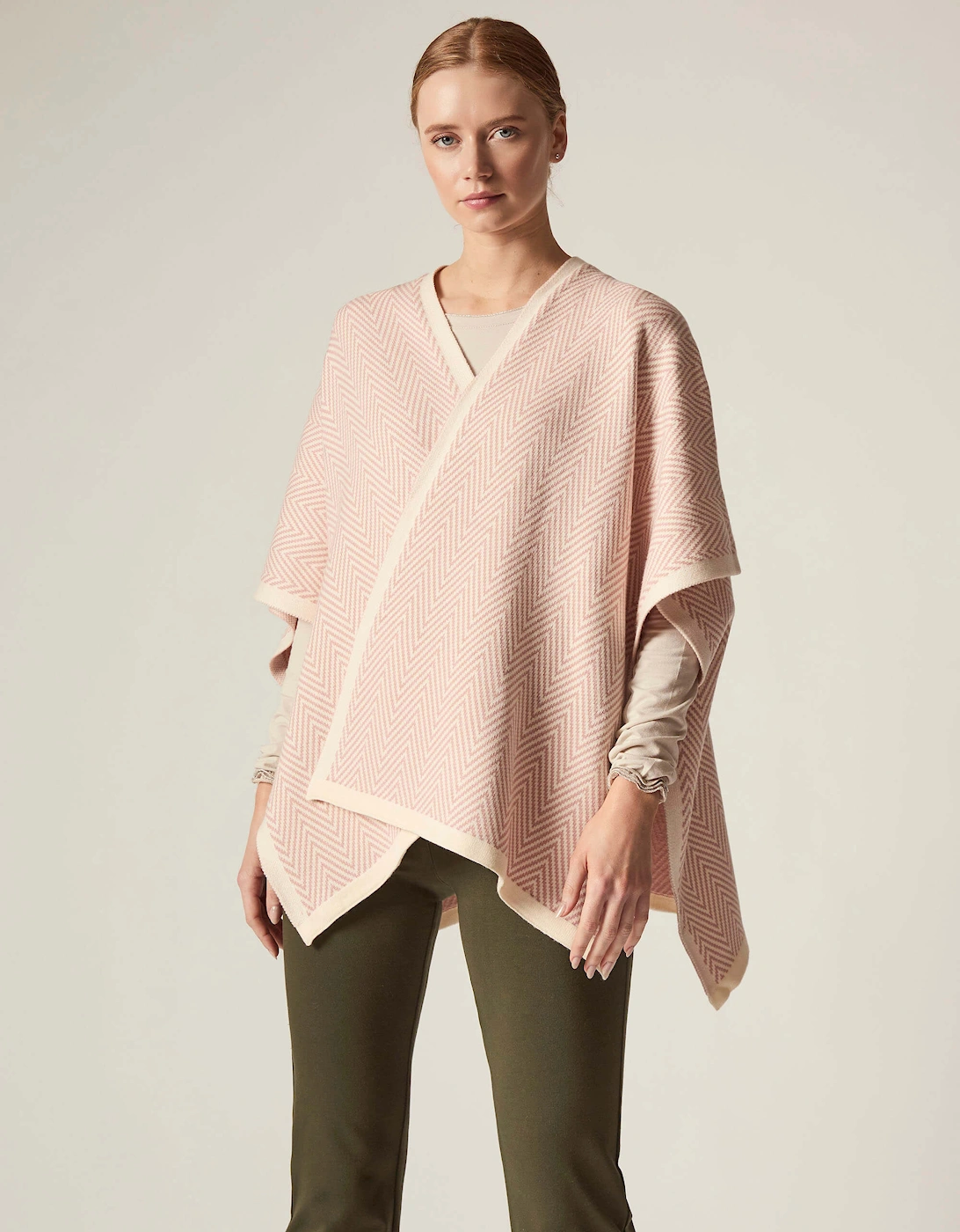 Pink Chevron Knit Wrap