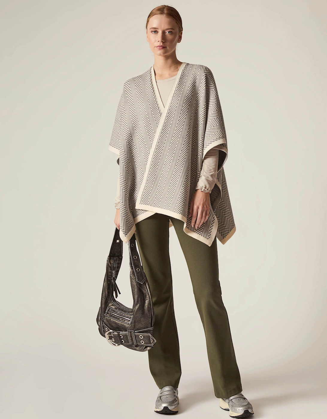 Grey Chevron Knit Wrap, 6 of 5