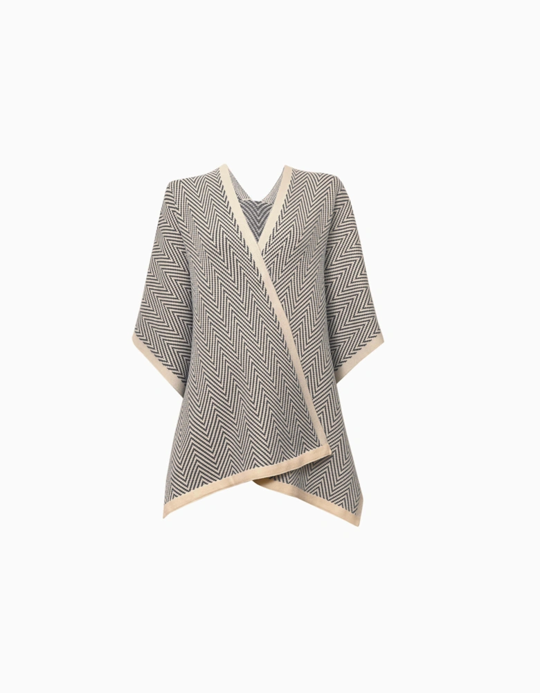 Grey Chevron Knit Wrap