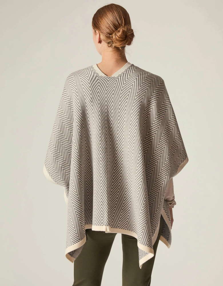 Grey Chevron Knit Wrap