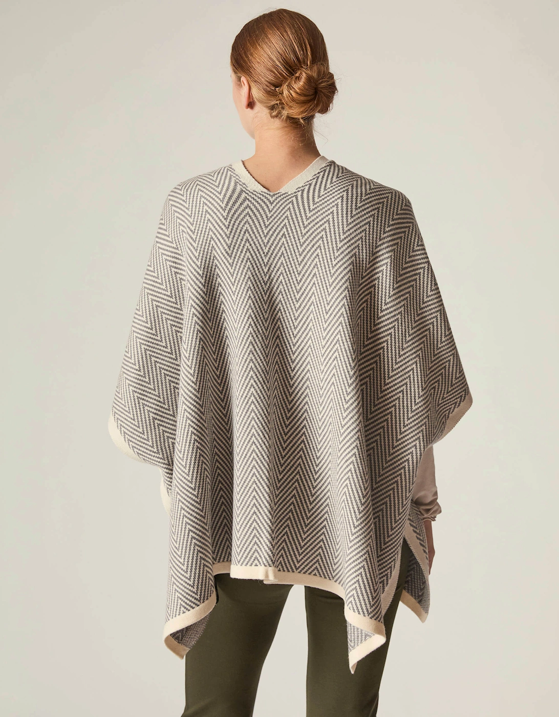 Grey Chevron Knit Wrap
