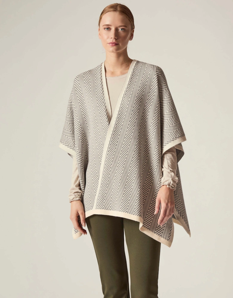 Grey Chevron Knit Wrap